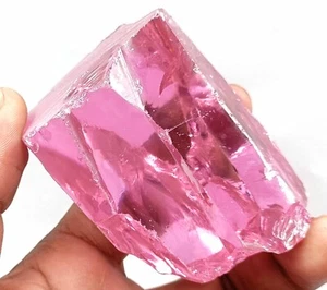 NATURAL CERTIFIED 200CT PINK MORGANITE RAW ROUGH MADAGASCAR LOOSE GEMSTONE KKT - Picture 1 of 12