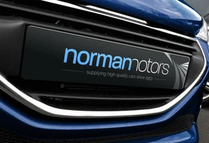 Show Custom Number Plate Garage Logo White Cover Plate Advertise Dealer Showroom - Picture 1 of 4