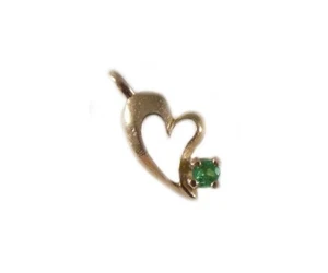 Natural Alexandrite 19thC Genuine Russian Color-Change + 14kt Gold Heart Pendant - Picture 1 of 10