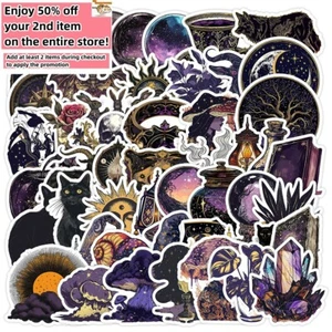 50pcs Waterproof Vinyl Stickers Dark Magic Witch Luggage Phone Laptop Car Window - Picture 1 of 11