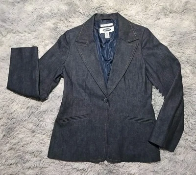 Chaqueta Blazer De Colección Antigua Azul Marino Para Mujer Denim Talla M Nueva Sin Etiquetas Foto 1 de 4