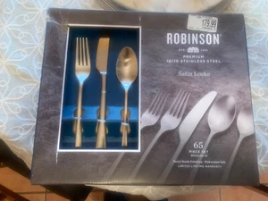 Robinson Satin Locke 65-Piece Flatware Set  - Picture 1 of 8