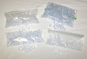 200 Ct Round Faceted Clear and Iridescent Acrylic Beads 6 - 8 - 10 - 12mm Craft - Picture 1 of 14