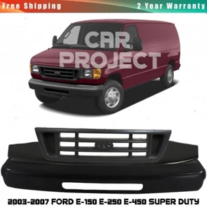 Front Bumper Cover Fascia & Grille Assembly For 2003-2007 Ford E-Series Van - Picture 1 of 13