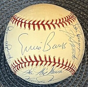 1969 Chicago Cubs Autograph OML Baseball w 19 Autographs Ernie Banks + 18 Swartz