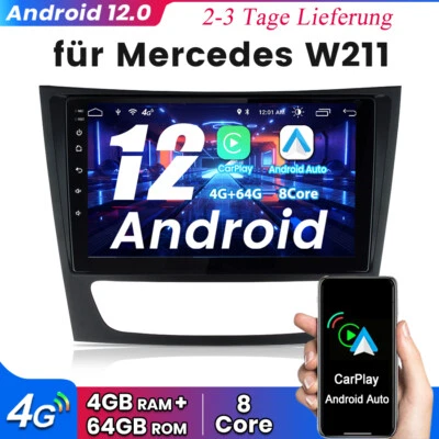 Android12 Für Mercedes Benz CLS E-Class W211 W219 Autoradio GPS 4G Navi DAB WiFi - Bild 1 von 4