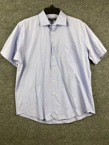 Saddlebred Mens Large 16/16-1/2 Light Blue Lightweight Button S/S Shirt MINT - Picture 1 of 4