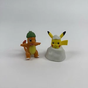 Pokemon Holiday Battle Figuras Pikachu Charmander Nieve Navidad Invierno 2021 - Imagen 1 de 1