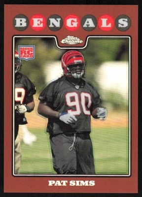 2008 Topps Chrome Copper Refractors #/425 Pat Sims #TC231 Rookie Bengals - Image 1 of 2