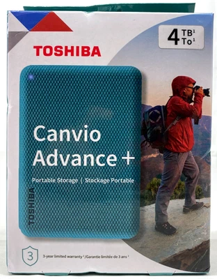 Toshiba Canvio Advance+ 4TB Portable Storage - HDD - Green Color - NEW - Image 1 of 3