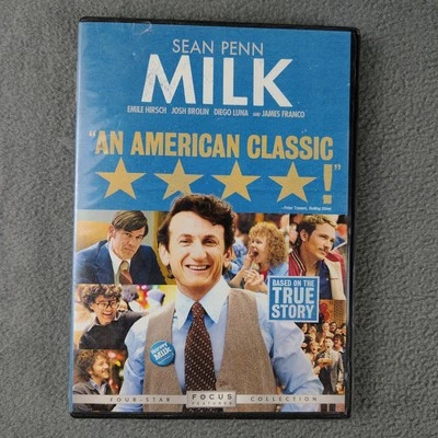 Milk DVD Sean Penn Movie Drama Film True Story Four Star Focus Collection USED - Image 1 of 3