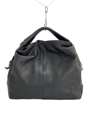 FURLA Tote Bag Leather BLK Solid Color - Image 1 of 4