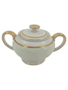 ROSENTHAL Winifred Zuckerdose Porzellan Weiß Goldrand Vintage Elegant Festlich - Bild 1 von 3