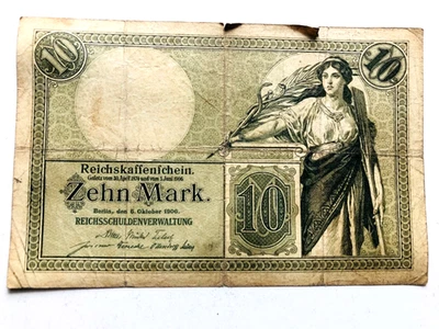 1906 Germany 10 mark banknote 2049961 - Image 1 of 4