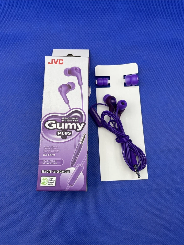 JVC HA-FX7M Gumy Plus Earbuds with Remote & Microphone - Plum Violet - Image 1 of 4
