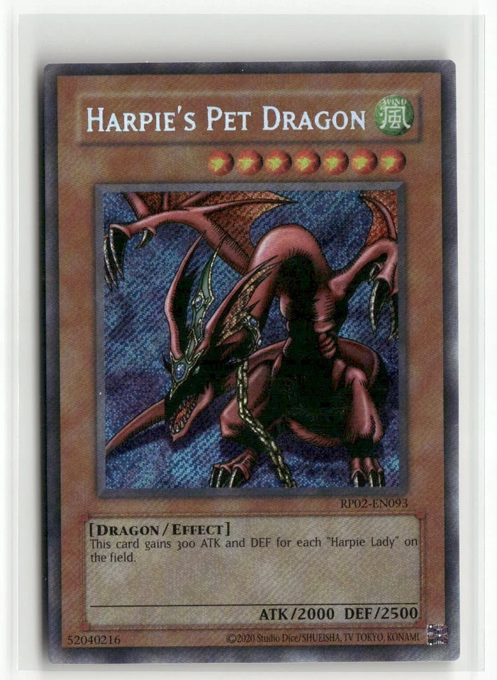 Yugioh Harpie's Pet Dragon RP02-EN093 Secret Rare NM Unlimited - Image 1 of 2