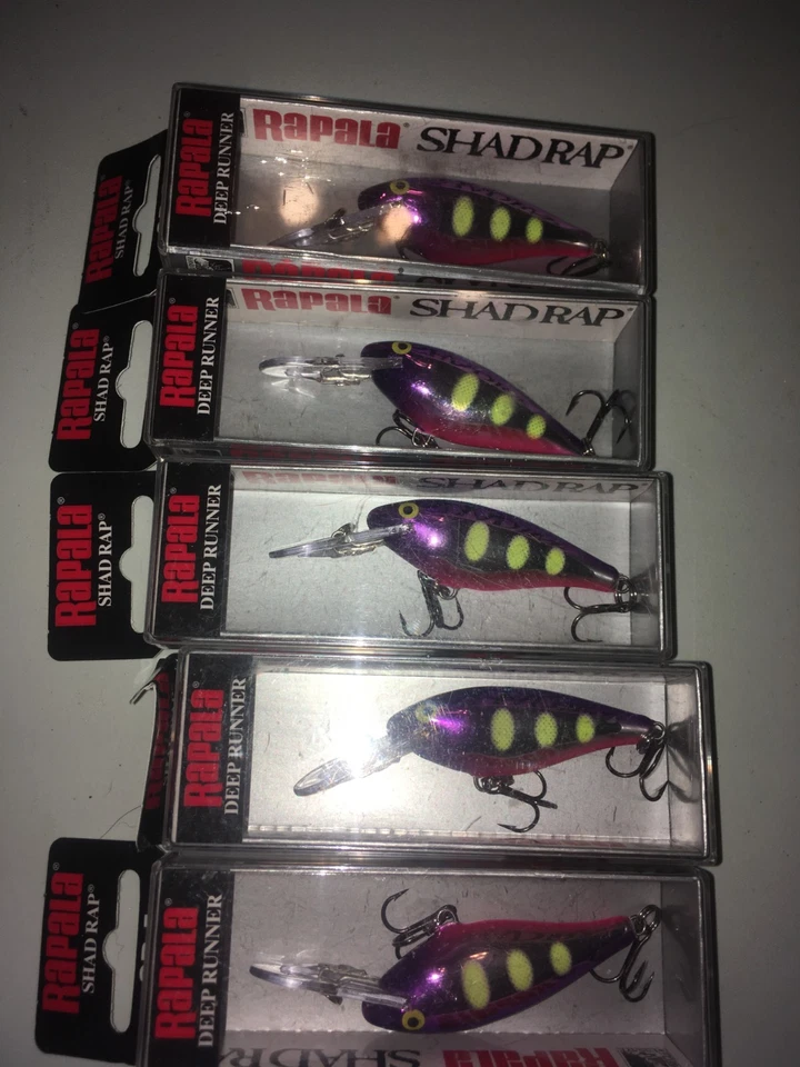 RAPALA SHAD RAP 05's----5-VOODOO HAZE COLORED FISHING LUREs - Image 1 of 1