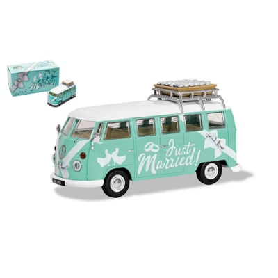 VW T1 MINIBUS JUST MARRIED 1961 1:43 Corgi Auto Stradali Modellino Nuovo - Immagine 1 di 3