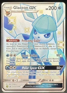 Pokemon TCG Glaceon GX SV55/SV94 Hidden Fates S&M Shiny Vault English NM Card - Picture 1 of 2
