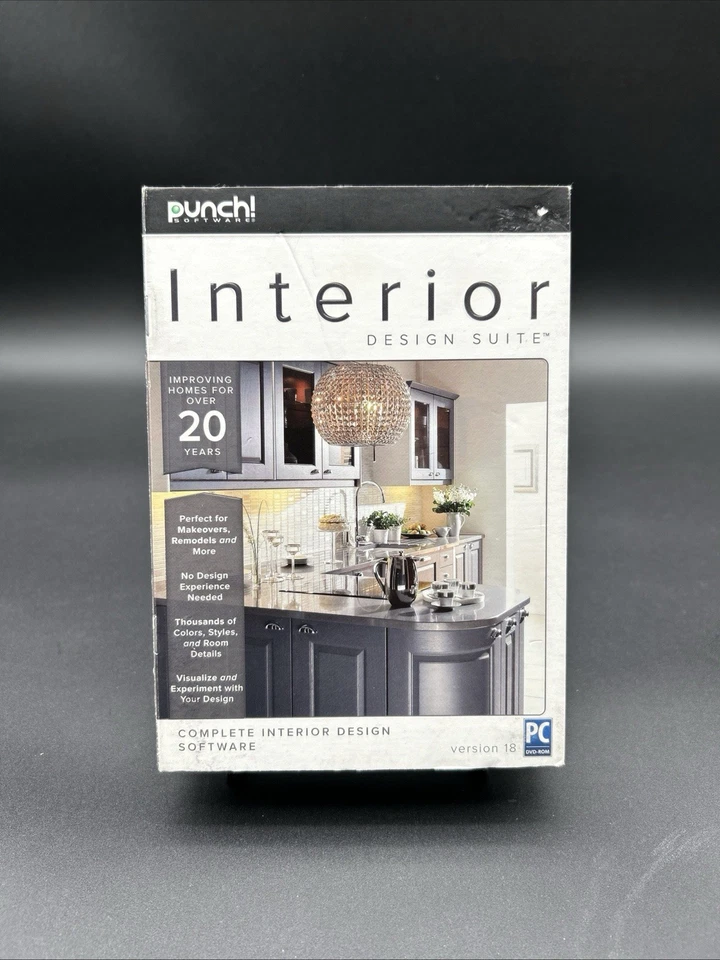 Interior Design Suite Version 18 by Punch! Software PC DVD-ROM New/Sealed - Image 1 of 3
