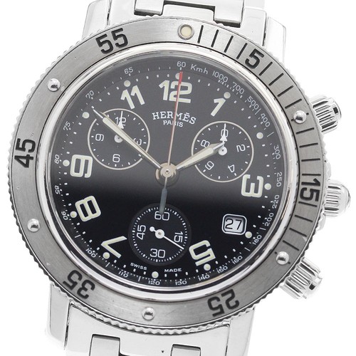 HERMÈS Orologio Uomo HERMES Clipper diver CL2.910 Cronografo Quadrante Nero Quarzo_894713