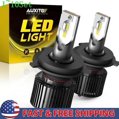 AUXITO Combo 2 H4 9003 LED Headlight Bulb High Low Beam Super White 20000LM 2/4X - Image 1 of 4