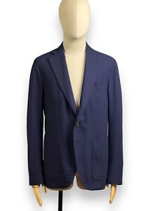 CARUSO Wool Cashmere Mens Blazer Jacket Size EU 52 US 42 Navy Blue Sport Coat