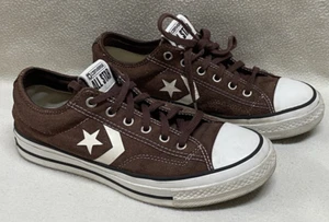Converse Unisex Brown Suede Leather Star Player 76 Low Top Shoes Size US M6-W7.5 - Picture 1 of 15