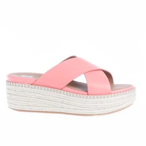Sandalias para mujer Fit Flop Eloise alpargata cuña cruzada en rosa - Imagen 1 de 5