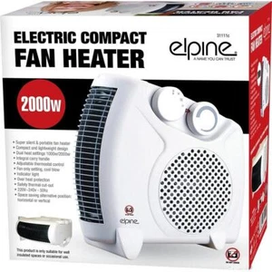Electric Fan Heater Portable Compact Low Wattage Caravan Motorhome 2000w - Imagen 1 de 2