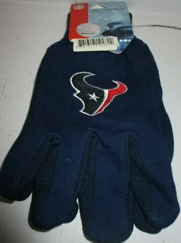 Houston Texans UTILITY WORK GLOVES ! DEEP STEEL BLUE ! FAST SHIPPING ! Cover
