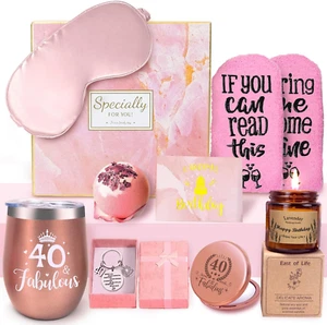 40Th Birthday Gifts for Women, Happy Birthday Pamper Set Present Basket, Best 40 - Picture 1 of 6