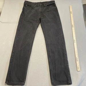 Levis Jeans Mens 36x34 Black Denim Pants 505 Straight Red Tab Work Wear Rodeo - Picture 1 of 8