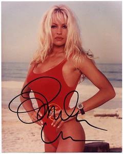 Sexy PAMELA ANDERSON 8"" x 10"" BAYWATCH IMPRESIÓN FOTOGRÁFICA - FIRMADO!!! Pam Anderson LEE - Imagen 1 de 1