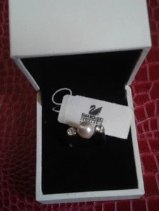 Anello in Argento con Perla e Cristalli Swarovski Misura 12 - Foto 1 di 14