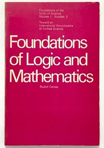 FOUNDATIONS OF LOGIC AND MATHEMATICS - Rudolf Carnap University of Chicago Press - Imagen 1 de 1
