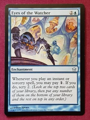 Magic The Gathering FIFTH DAWN EYES OF THE WATCHER blue card MTG - Image 1 of 2