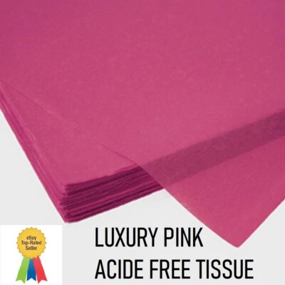 Pink Acid Free Tissue Paper Sheets 20" x 30" Quality 100 200 1000  (500 x 750mm) - Image 1 of 4