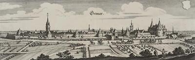 GEMAR / Guémar - Vogelschau - Matthäus Merian - Kupferstich 1643 • 120€