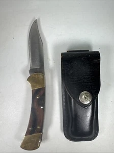 Vintage Buck 112 Folding Knife with Original 112 Sheath Made in USA - 3” Blade 1 - Picture 1 of 21