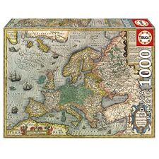 Educa - Mappa dell'europa | Puzzle da 1000 pezzi per adulti. Misura una (c2S)