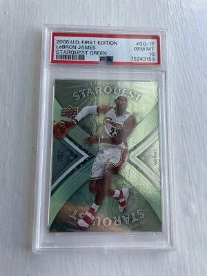 2008-09 Upper Deck Starquest Green LEBRON JAMES #17 Cleveland Cavaliers PSA 10 - Image 1 of 2