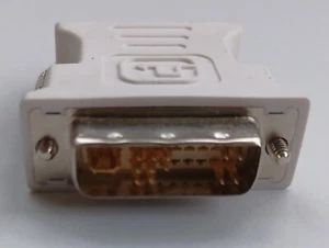 White DVI-A Male To D-Sub VGA Female Converter/Adapter - Picture 1 of 2