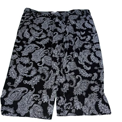 Sag Harbor Black And White Capri Pants 2 Side Pockets Size 22 W.Free Shipping - Image 1 of 4