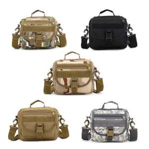 Tactical Molle Sling Shoulder Messenger Bag Waist Belt Fanny Pack Hiking Travel - Picture 1 of 16