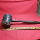 Antique Vintage Primitive Wooden Tool Mallet Hammer HEAD IS 3 1/2" LONG X 2 1/2"