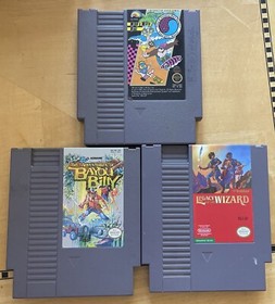 Three(3)Games: Bayou Billy, Legacy of the Wizard, Wood & Water Rage NES Nintendo
