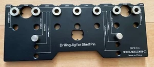 Maschera di foratura per mensola perno alluminio armadio falegnameria strumento guida modello - Foto 1 di 2