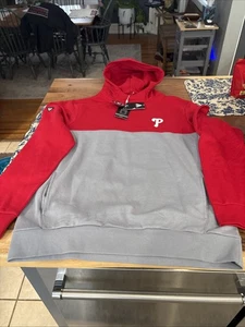 Sudadera con capucha para hombre MLB Levelwear PHILADELPHIA Phillies XL EXTRA GRANDE ROJO GRIS NUEVA CON ETIQUETAS - Imagen 1 de 9