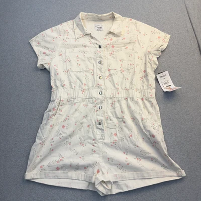 Macacão feminino celebridade rosa XXXL 23-25 branco rosa bolsos florais NOVO - Imagem 1 de 4